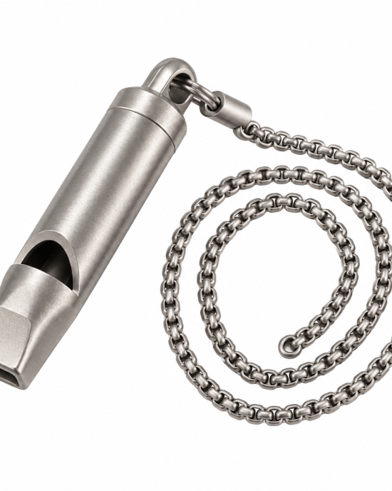 Whistle Survival Titanium Tool Outdoor Chain Steel Stainless