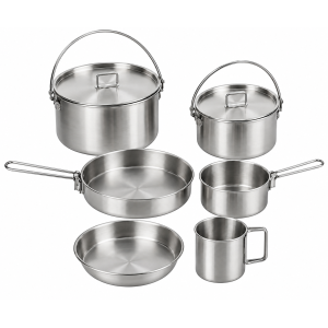 Set Camping Steel Stainless