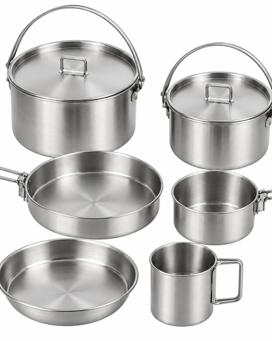 Set Camping Steel Stainless